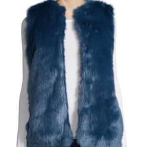 CUSP by Neiman Marcus, Open Front Faux Fur Vest